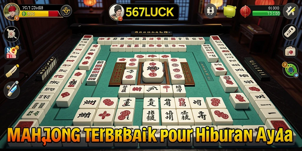 Screenshot gameplay 567LUCK menampilkan aksi mencocokkan ubin Mahjong yang seru.