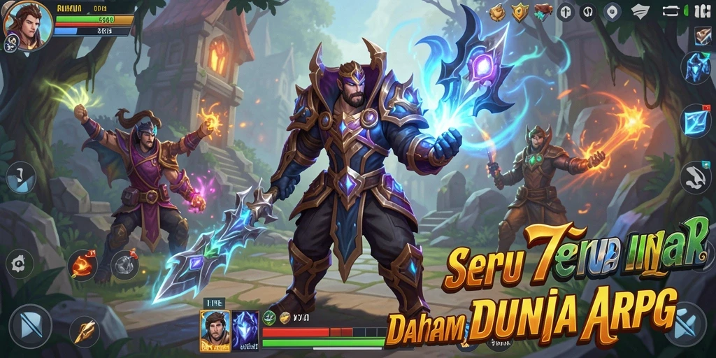 Tampilan gameplay seru dalam 7SVIP saat bertarung melawan monster.