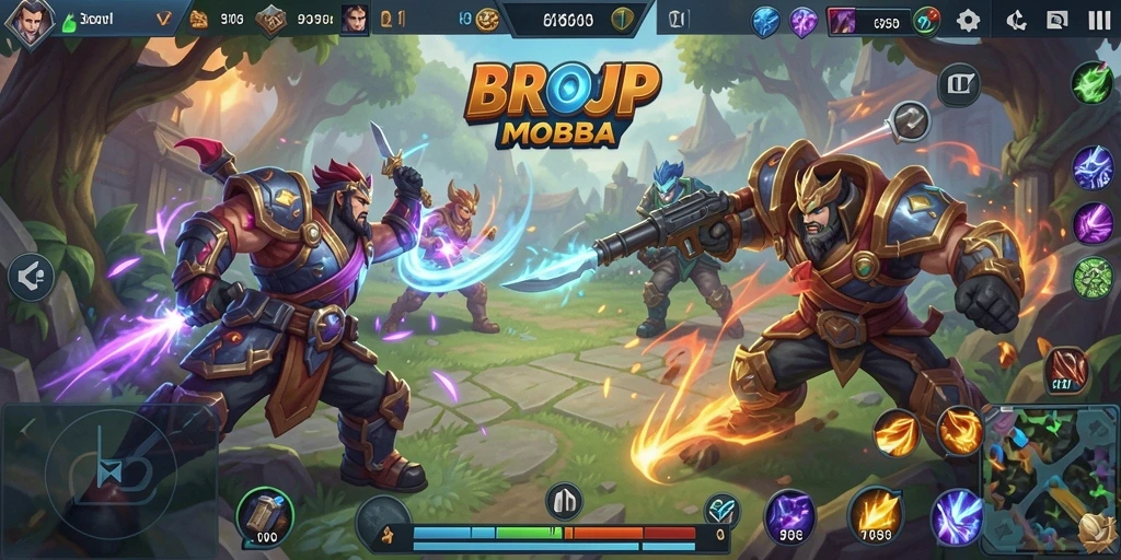 Tampilan gameplay BROJP yang mendebarkan dengan strategi MOBA yang menegangkan.