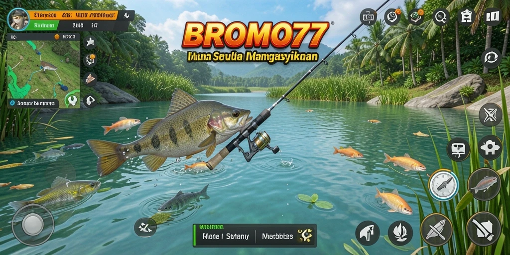 Tangkapan ikan besar dalam gameplay BROMO77 yang seru.