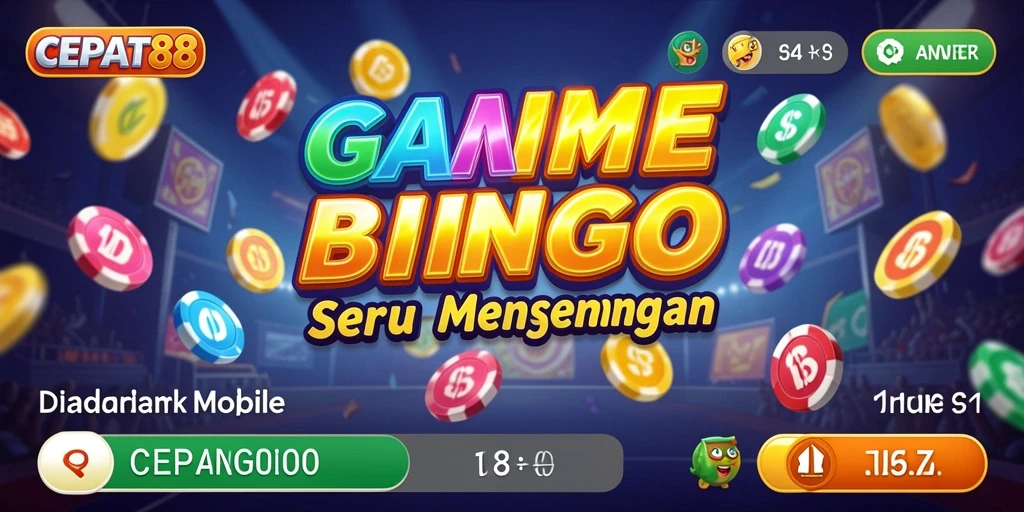 Tampilan gameplay seru di CEPAT88 dengan Bingo interaktif.