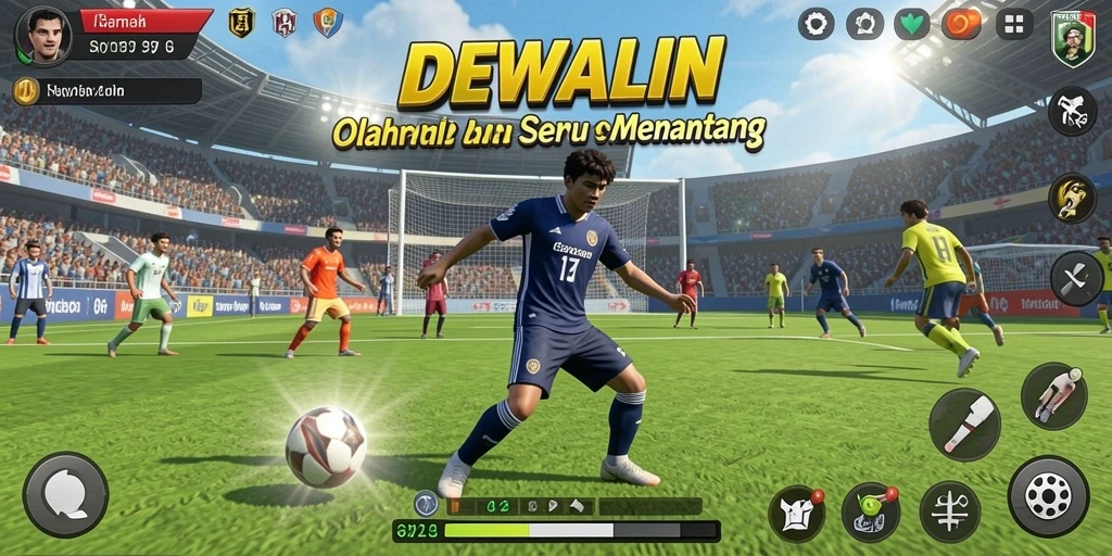 Gameplay DEWALIN yang penuh aksi dalam olahraga.