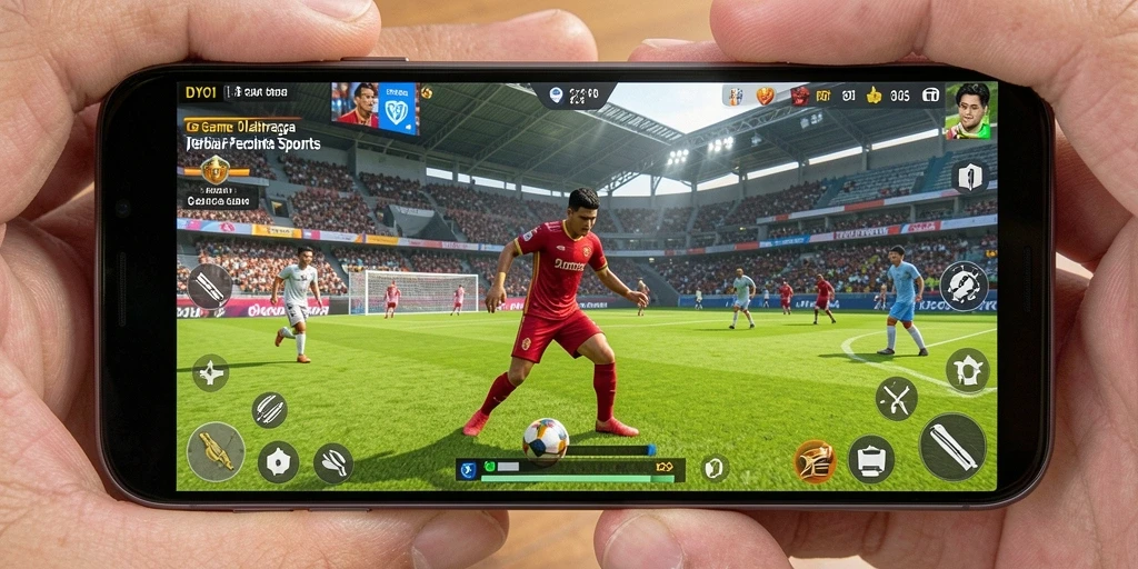 Screenshot gameplay DYO1 menunjukkan aksi seru dalam pertandingan olahraga.