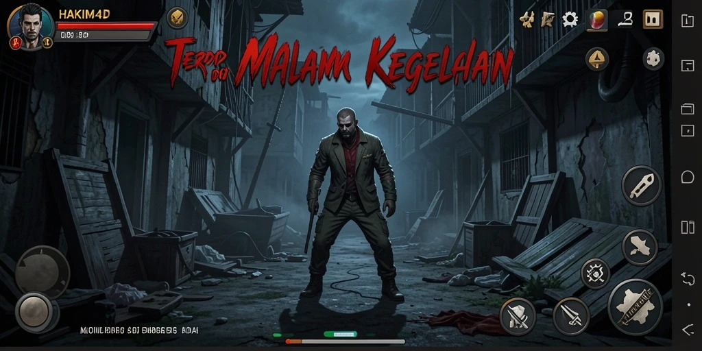 Screenshot HAKIM4D menampilkan suasana menakutkan dengan elemen gameplay Horror.