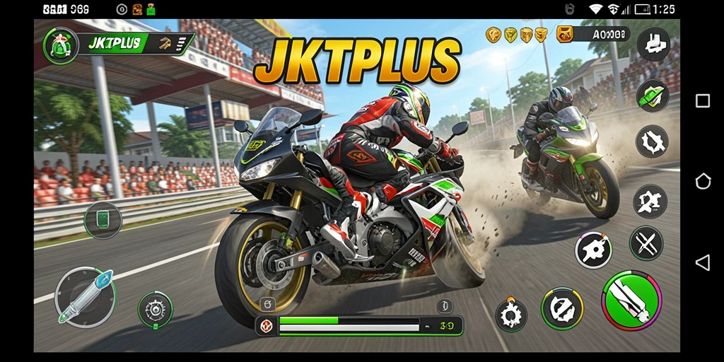 Gameplay seru balap motor di JKTPLUS.