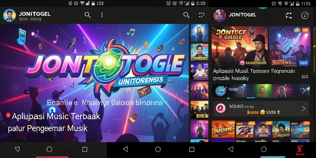Screenshot JONITOGEL menampilkan antarmuka yang menarik dan interaktif dalam menjelajahi musik.