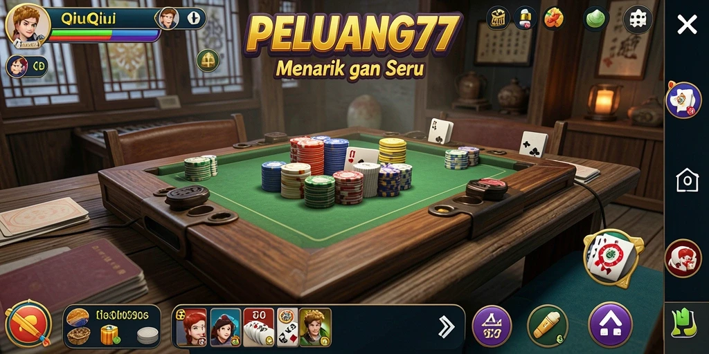 Tampilan gameplay PELUANG77 saat bermain QiuQiu online.