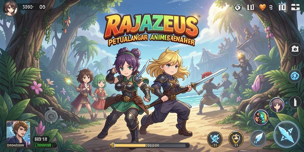 Tampilan gameplay RAJAZEUS yang menarik dan menghibur.