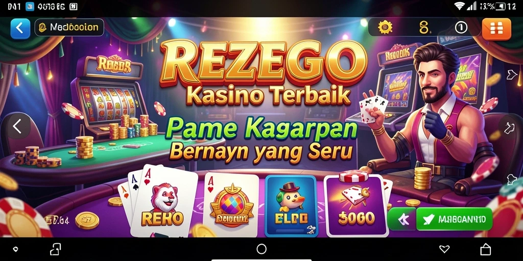 Screenshot menampilkan gameplay menakjubkan dari REZEGO Kasino.