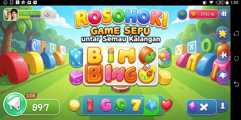 Screenshot utama ROMOHOKI menampilkan gameplay Bingo yang seru.