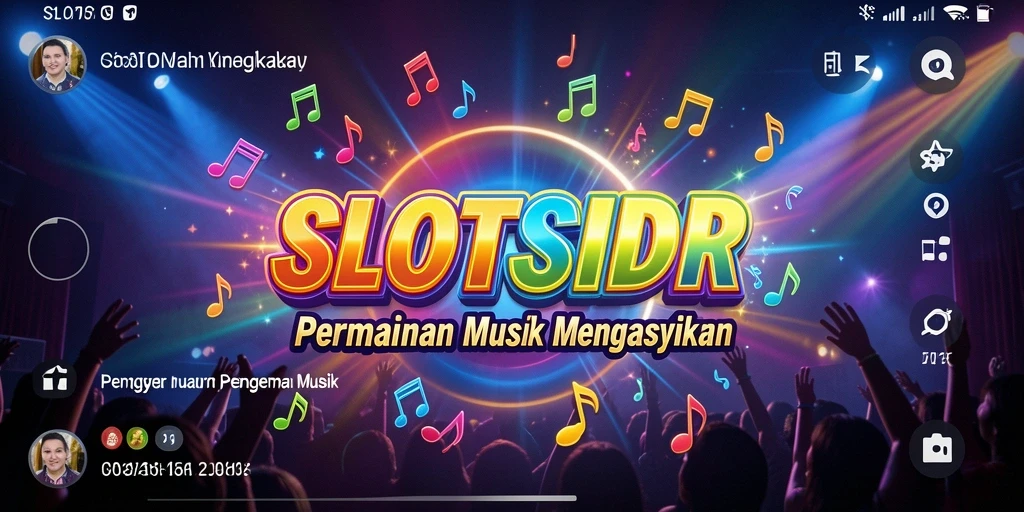 Tampilan menarik dari gameplay SLOTSIDR yang menggabungkan slot dan musik.